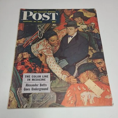 Norman Rockwell Saturday Evening Post Jan 1948 Complete  - Image 1 of 4