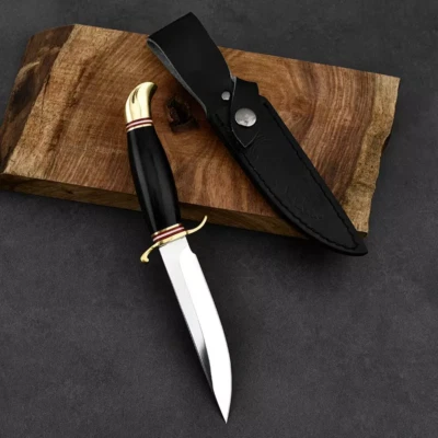 235MM Outdoor fixed Straight knife Camping Safari Survival Fruit Meat knife AU - image 1 of 4