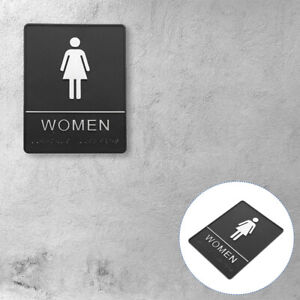  WC Wall Stickers Toilet Sign for WOMAN Restaurant Department Card