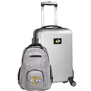 Los Angeles Rams Deluxe 2-Piece Backpack and Carry on Set - Picture 1 of 6