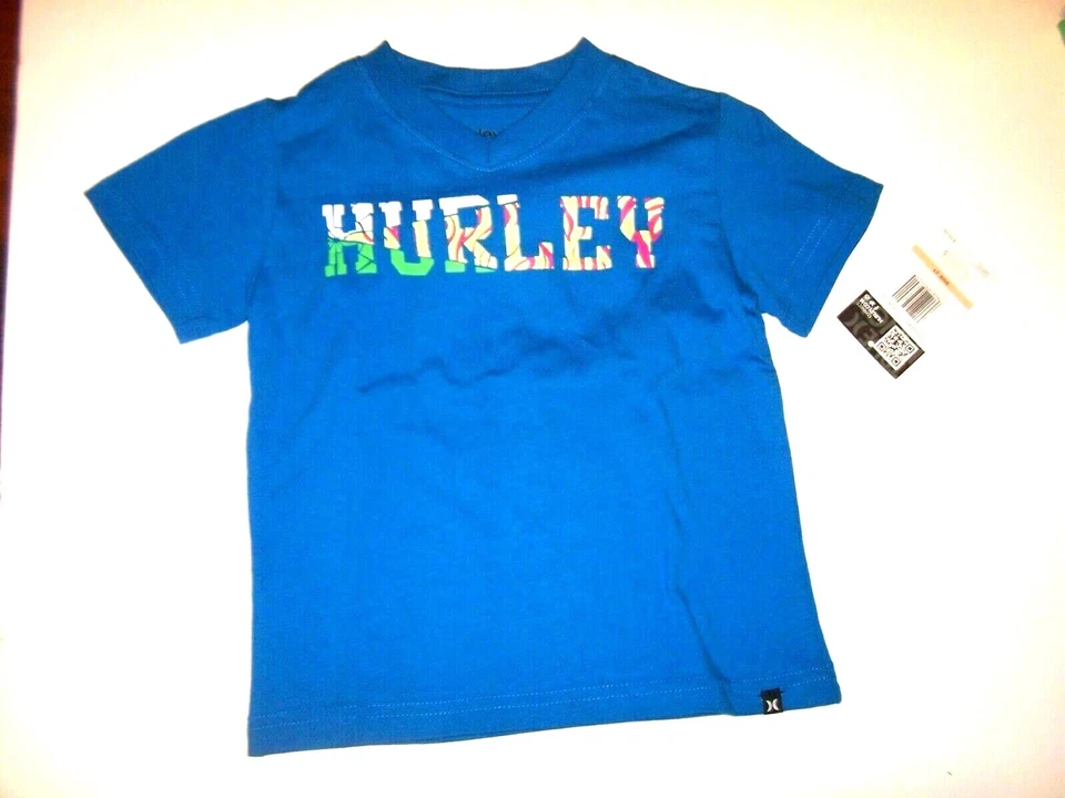 Nuevo Hurley Talla 3T Camiseta Manga Corta Niños Azul Real Foto 1 de 1
