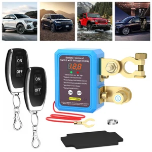 Kill Switch for Car 12V 240A Remote Battery Disconnect Switch with Led Voltmeter - Foto 1 di 12