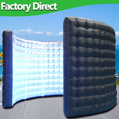 Recinto inflable 360 fotomatón de 10 pies portátil LED telón de fondo pared para fiesta Foto 1 de 4