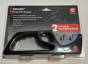 ZWILLING 2-Stage Knife Sharpener Pull-Through Coarse and Fine Safe New Sealed Pc - Picture 1 of 5