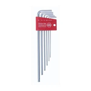 Wiha Tools 66995 Ball End Chrome Metric Hex L - Key Set, 6 Pc - Picture 1 of 1