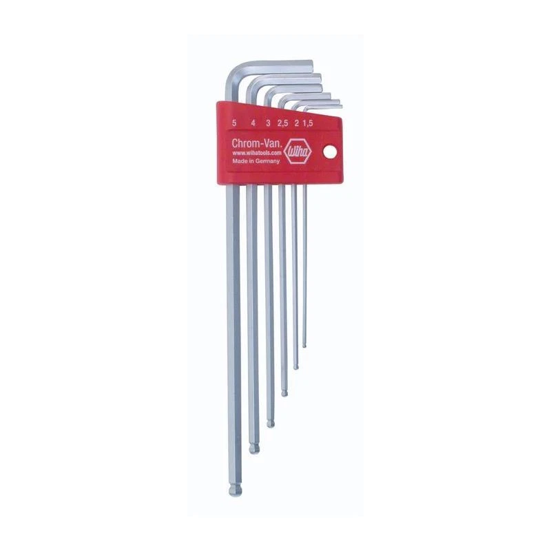 Wiha Tools 66995 Ball End Chrome Metric Hex L - Key Set, 6 Pc - Image 1 of 1