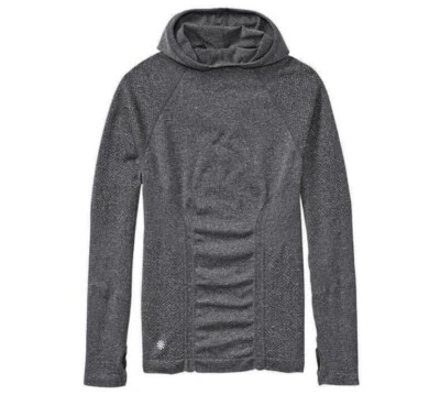 Sudadera con Capucha Athleta Cuello Embudo Rastreador Mujer Gris Jaspeado Talla S Foto 1 de 4