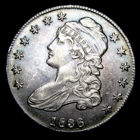 1836 Capped Bust Half Dollar Silver O-119 --- Stunning Type Coin --- #SS884 Cover