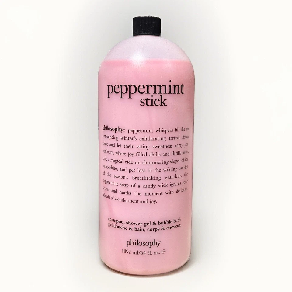 CHAMPÚ EN BARRA DE MENTA FILOSOPHY, GEL DE DUCHA Y BAÑO DE BURBUJAS 64 OZ Foto 1 de 2