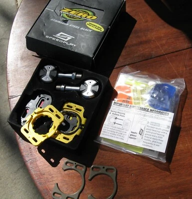 Pedales de bicicleta Speedplay Zero de acero inoxidable con tacos falta resorte Foto 1 de 4
