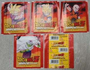 Panini Dragonball Z Warriors - 5 x bolsa de pegatinas RARA pegatinas 5 bolsas booster - Imagen 1 de 4