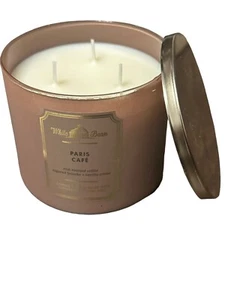 BATH & BODY WORKS BLANCO GRANERO 3 MECHAS VELA PERFUMADA PARÍS CAFÉ 14,5 OZ NUEVO - Imagen 1 de 4