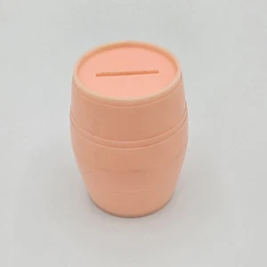 Rare Vtg Salesman Sample Pink Barrel Plastic Bank Mid Century EUC - Picture 1 of 6