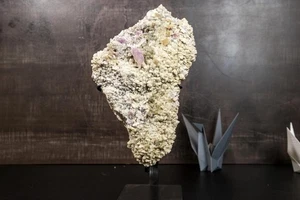 Plato de amatista totalmente natural raro - Druzy de azúcar verde y blanco con zeolita, calcita - Imagen 1 de 10