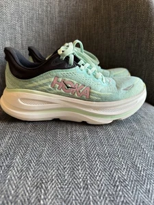 Damenschuhe Hoka Bondi 9 Blue Spark Mint Fluoride Sneaker Größe 6D - Bild 1 von 10