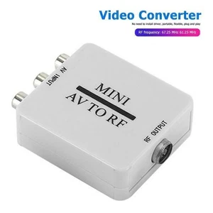 RCA CVSB AV To RF 67.25MHz 61.25MHz Adapter Mini Audio Video Vonverter Box - Picture 1 of 12