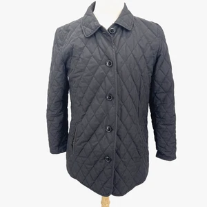 Gap Car Coat Herren schwarz gefüttert Knopfverschluss Steppnähte Medium - Bild 1 von 12