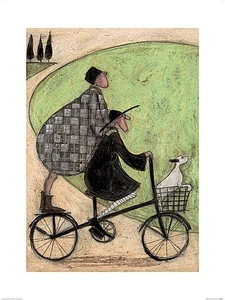 Double Decker Bike by Sam Toft 23 1/2 x 31 1/2" Paper Size New Unframed - Picture 1 of 1