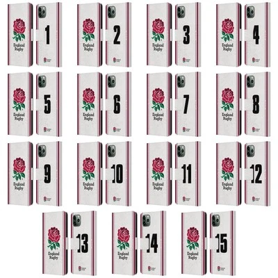 ENGLAND RUGBY UNION 2023/24 PLAYERS HOME KIT LEATHER BOOK CASE FOR APPLE iPHONE - Image 1 of 4