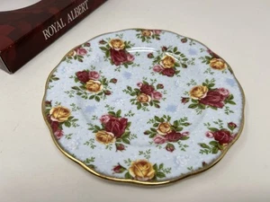 ROYAL ALBERT Blue Damask 8 inch Salad Plate Bone China - Picture 1 of 3