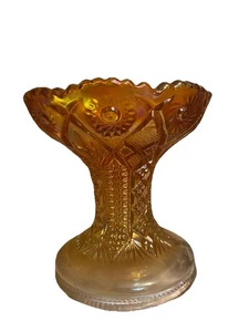 Vintage Imperial Carnival Glas Ringelblume Zwillinge Bowle Schüssel Standfuß Hobstar & Bögen - Bild 1 von 8