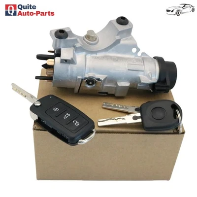 For Audi 2000-2006 TT Ignition Lock Cylinder Assembly W/ Key Shells 4B0905851P - Image 1 of 4