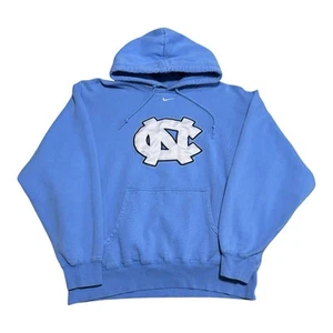 Vintage 2000s Nike Center Swoosh UNC Tarheels Hoodie Sweatshirt Adult Large - Picture 1 of 7