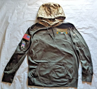 Sudadera con Capucha Nike Verde Camuflada Green Bay Packers Salute to Service - Talla Grande/L Foto 1 de 4