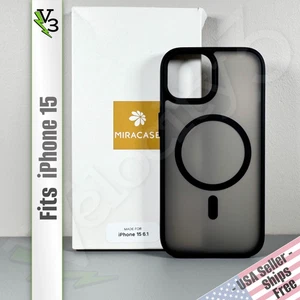 Funda para iPhone 15 - Negra Esmerilada | Magnética | Elegante, Delgada y Segura | Miracase - Imagen 1 de 16
