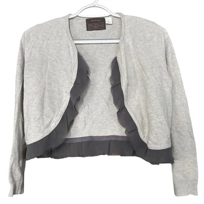 Кардиган Guinevere Anthropologie XS свитер с оборками кокетка кашемир ангора - Изображение 1 из 4