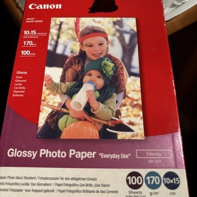 Canon GP-501 Glossy Photo Paper 100 x 150 mm  - 100 Sheets - Image 1 of 2