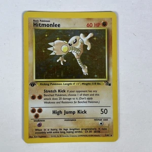 First Edition Hitmonlee Fossil 7/62 Ultra Rare Holo 1999 - Bild 1 von 24