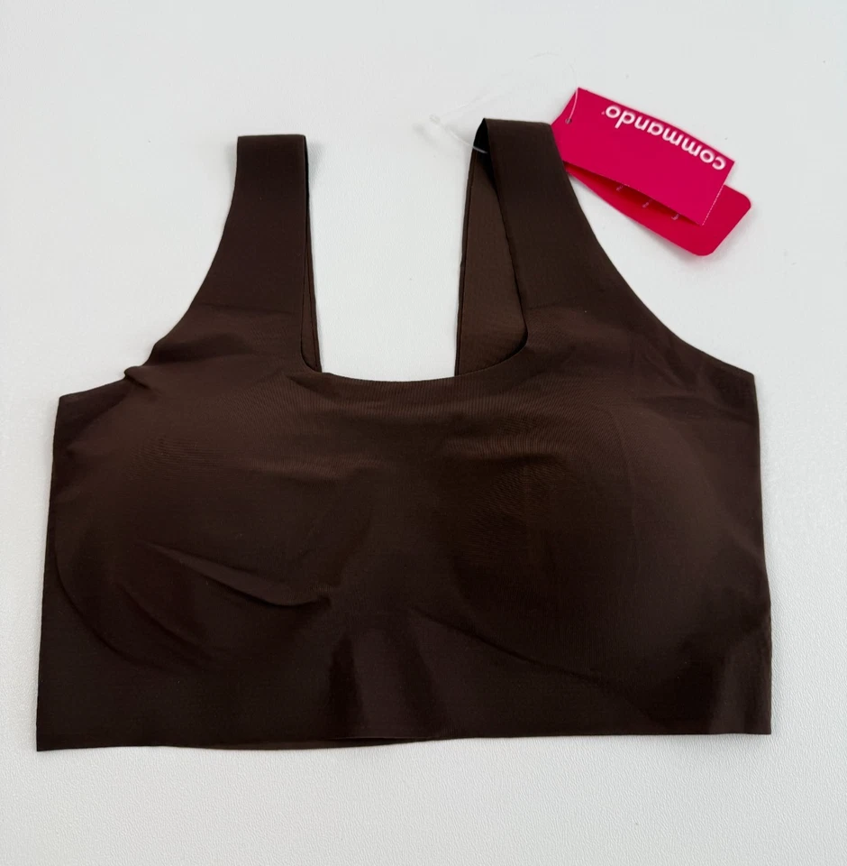 Sujetador Bralette Commando Cissic Cómodo Cuello Redondo Espalda Corredora Marrón Talla S Nuevo con Etiquetas Foto 1 de 4