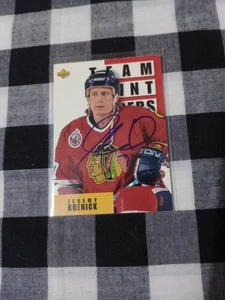 Jeremy Roenick Signed Upper Deck Hockey Card Chicago Blackhawks - Bild 1 von 1