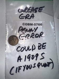 1909-S (Maybe) Wheat Penny Error See Pics for Details COBM-5766 - Picture 1 of 19