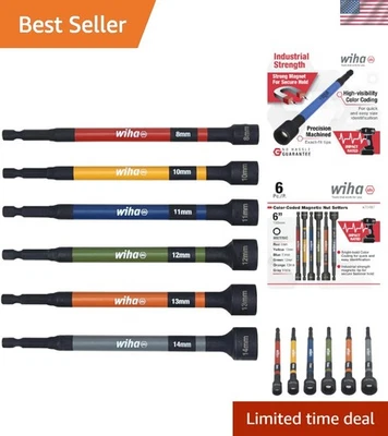 70487 6-Piece Color Coded Magnetic Nut Setter Set for Precision Performance - Image 1 of 4