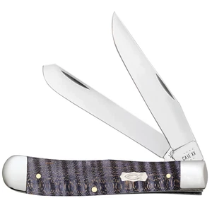 Case xx Knives Purple Curly Maple Ichthus Trapper 80540 Pocket Knife Stainless - Picture 1 of 5