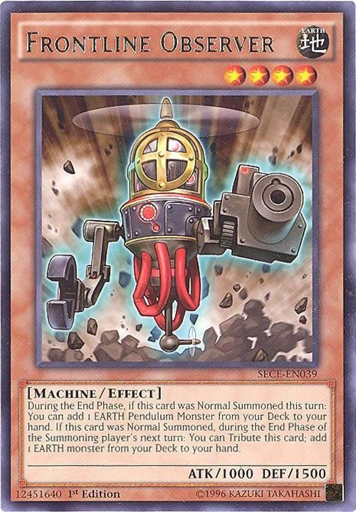 Yu-Gi-Oh Card - SECE-EN039 - FRONTLINE OBSERVER (rare) - NM/M - Image 1 of 1