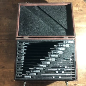 Starrett No 436 0-12” Outside Micrometer Set With Ratchet/Lock And Standards - Picture 1 of 12