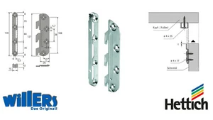 Hettich Bettverbindungsbeschlag | Bettbeschlag | 0025183 | Betthalterung | 8 tlg - Bild 1 von 1