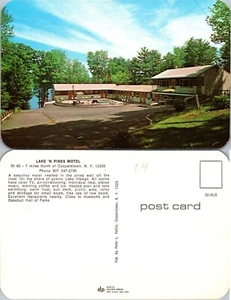 Lake N Pines Motel Cooperstown New York NY Postcard - Picture 1 of 1