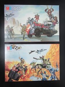 Lot of 2 1987 Milton Bradley Hasbro G.I Joe Mural Puzzle 60pcs each
