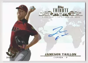 JAMESON TAILLON 2013 Topps Tribute AUTOGRAFO RIFRATTORE Rookie Card WBC CANADA - Foto 1 di 4