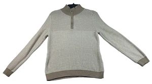 Liz Claiborne Sweater Womens size Medium Brown Knit 1/4 Zip Casual Long Sleeve - Picture 1 of 6