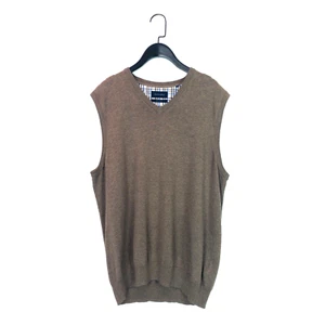Christian Berg Brown Fine Knit Pina Cotton Sweater Vest - Size M - Picture 1 of 11
