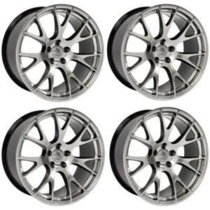 Set 4 20" OE Wheels DG15 Hyper Black 20x10 Wheels 5x115 Replica Rims For Dodge - Picture 1 of 8