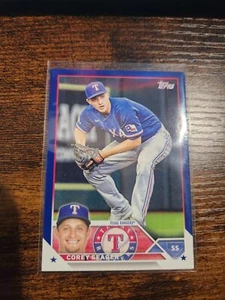 Corey Seager Blue Border Parallel 2023 Topps MLB Baseball #315 Texas Rangers - Picture 1 of 2