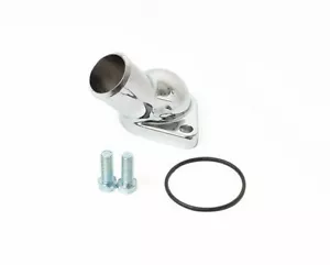 1955-65 SB BB Chevy Water Neck Thermostat Housing Early V8 O-Ring 45 Deg Chrome - Foto 1 di 1