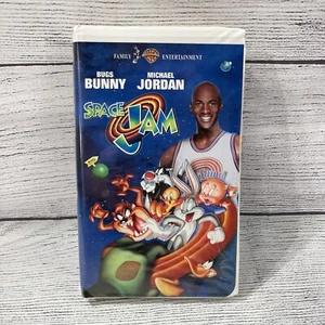Space Jam VHS Tape Warner Bros Michael Jordan - Looney Tunes Plastic Case Family - Picture 1 of 11