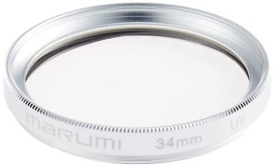 Marumi Uv Filter 34mm For Silver Uv Absorption Silver Ultraviolet Japan JP - Image 1 of 3